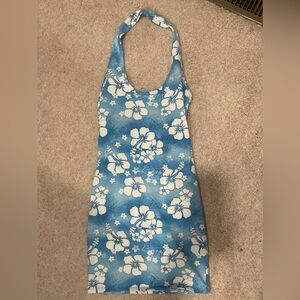 flower halter dress